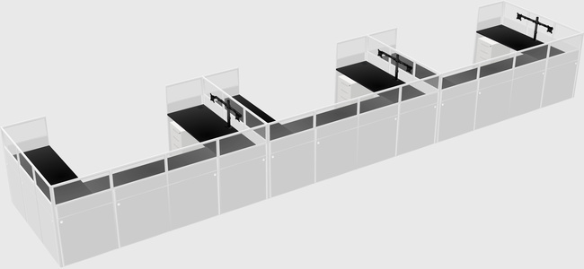 U-shaped cubicle