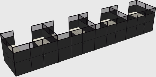 U-shaped cubicle