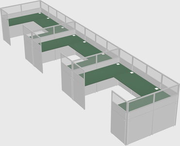 U-shaped cubicle