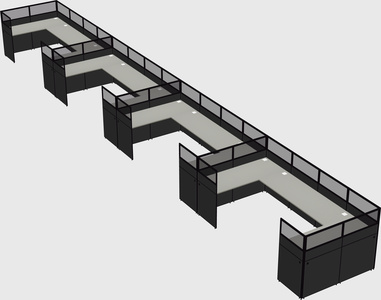 U-shaped cubicle