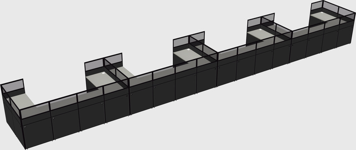 U-shaped cubicle