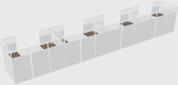U-shaped cubicle