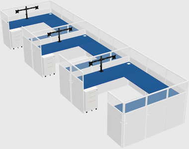 U-shaped cubicle