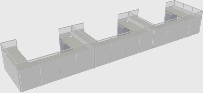 U-shaped cubicle