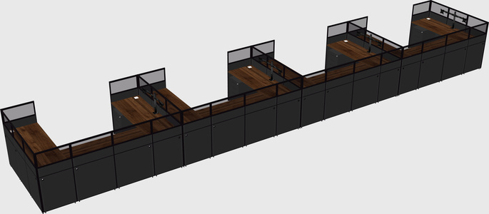 Cabine en u