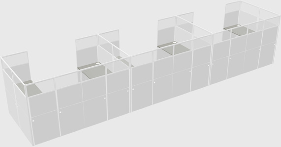 U-shaped cubicle