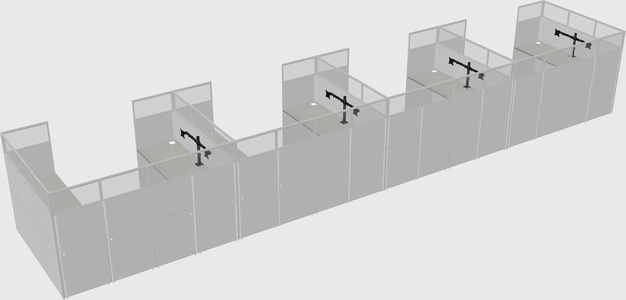 U-shaped cubicle