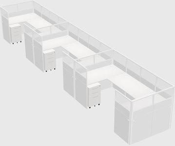 U-shaped cubicle