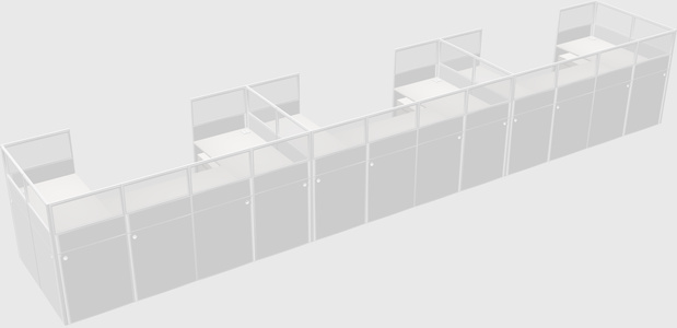 U-shaped cubicle