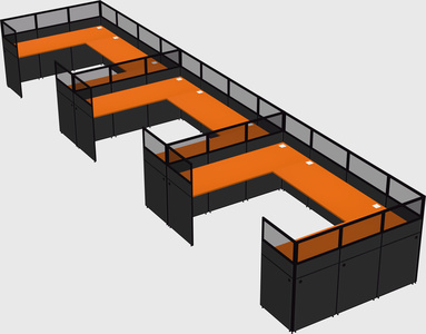 U-shaped cubicle