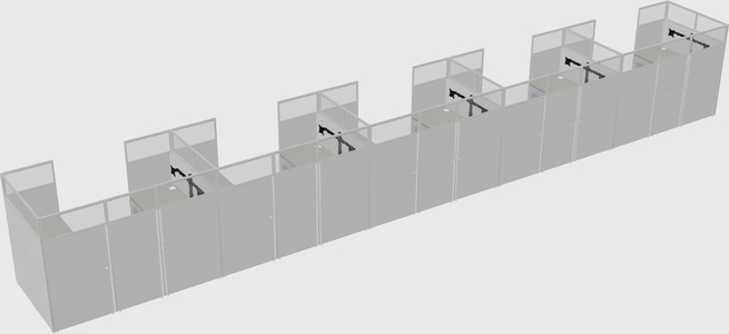 U-shaped cubicle