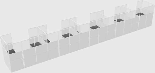 U-shaped cubicle