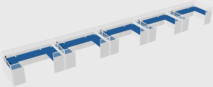 U-shaped cubicle