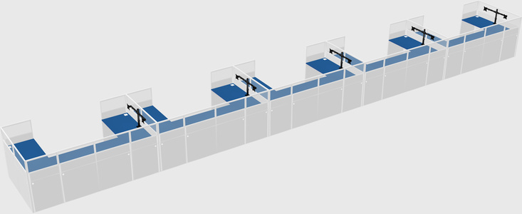 U-shaped cubicle