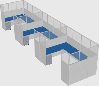 U-shaped cubicle