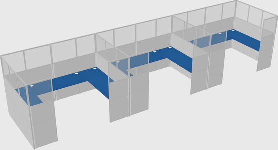 U-shaped cubicle