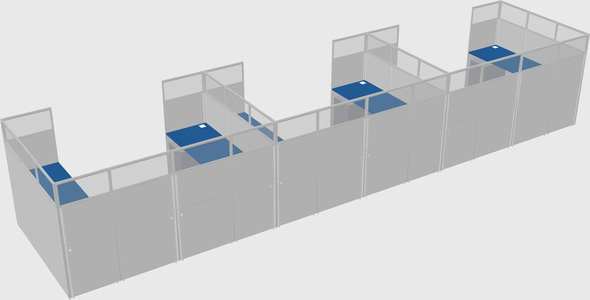 U-shaped cubicle