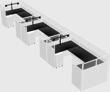 U-shaped cubicle