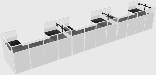 U-shaped cubicle