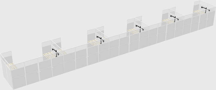 U-shaped cubicle