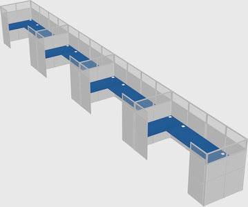 U-shaped cubicle