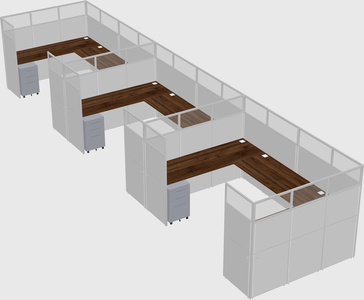 U-shaped cubicle