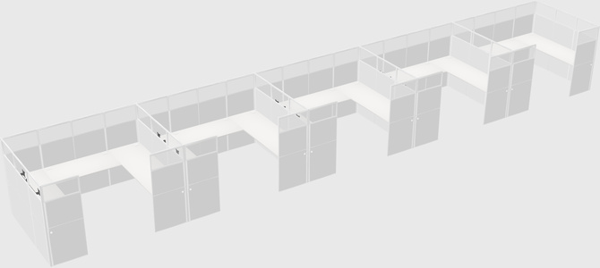 U-shaped cubicle