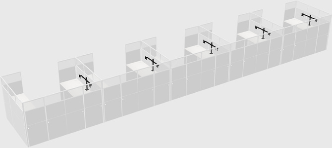 U-shaped cubicle