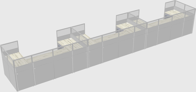 Cabine en u