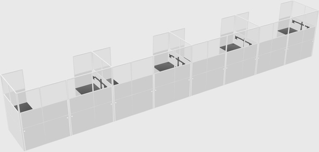 U-shaped cubicle
