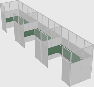 U-shaped cubicle