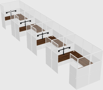 U-shaped cubicle
