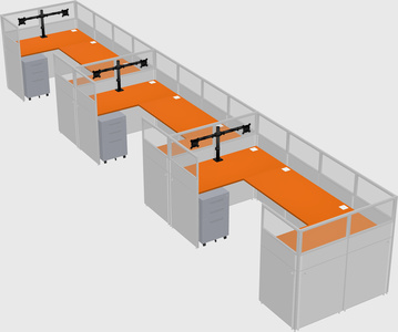 U-shaped cubicle