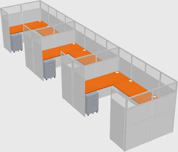 U-shaped cubicle