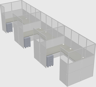 U-shaped cubicle