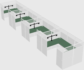 U-shaped cubicle