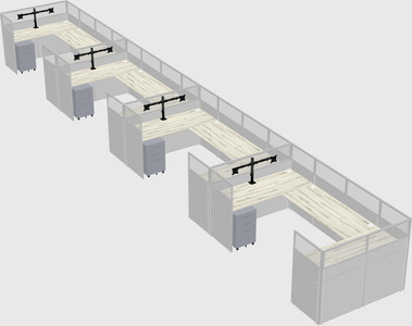 Cabine en u