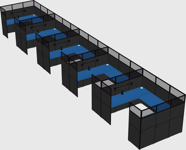 U-shaped cubicle