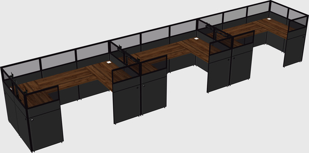 U-shaped cubicle