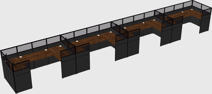 U-shaped cubicle