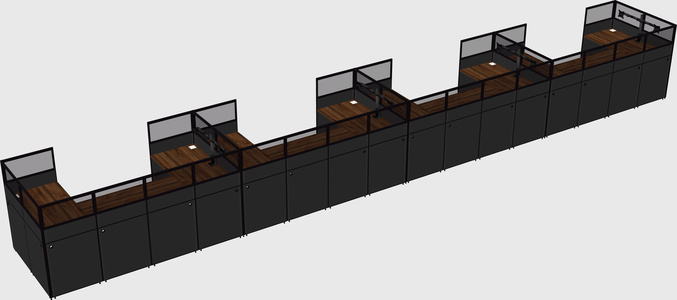 U-shaped cubicle
