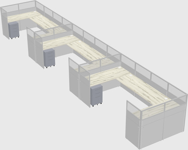 U-shaped cubicle