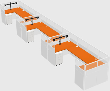 U-shaped cubicle