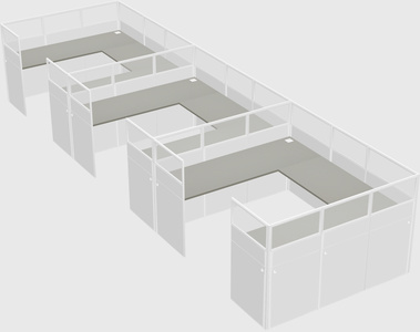 Cabine en u