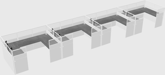 U-shaped cubicle