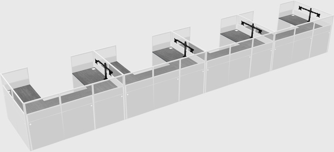 U-shaped cubicle