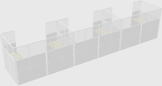Cabine en u