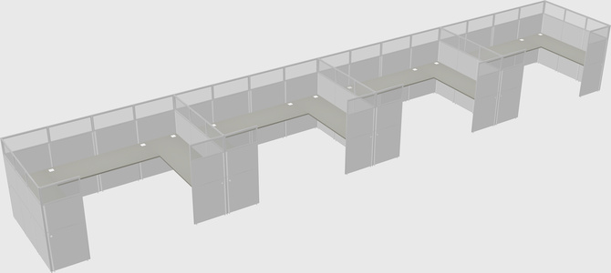 U-shaped cubicle
