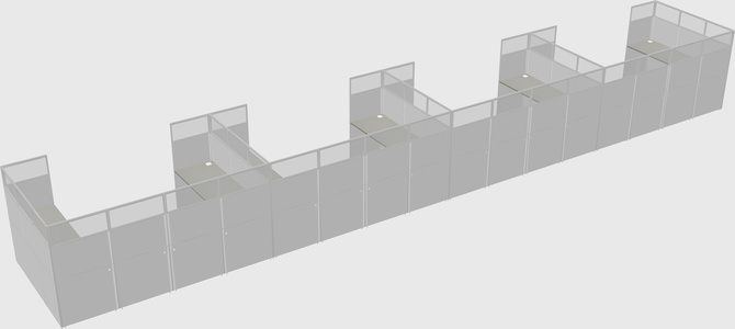 U-shaped cubicle