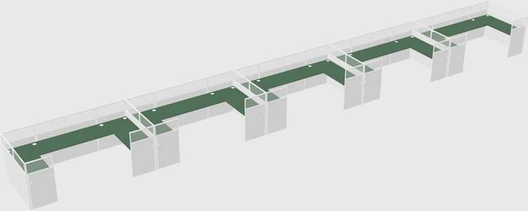 U-shaped cubicle